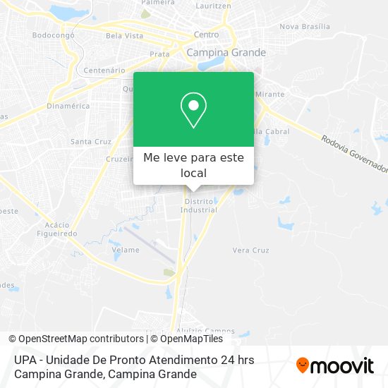 UPA - Unidade De Pronto Atendimento 24 hrs Campina Grande mapa