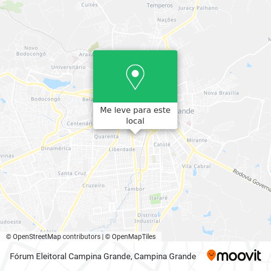 Fórum Eleitoral Campina Grande mapa