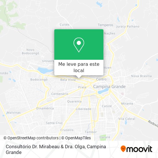 Consultório Dr. Mirabeau & Dra. Olga mapa