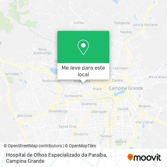 Hospital de Olhos Especializado da Paraíba mapa