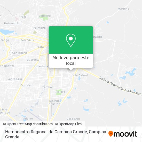 Hemocentro Regional de Campina Grande mapa