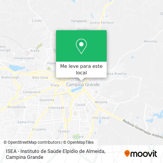 ISEA - Instituto de Saúde Elpídio de Almeida mapa