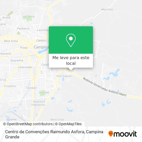 Centro de Convenções Raimundo Asfora mapa