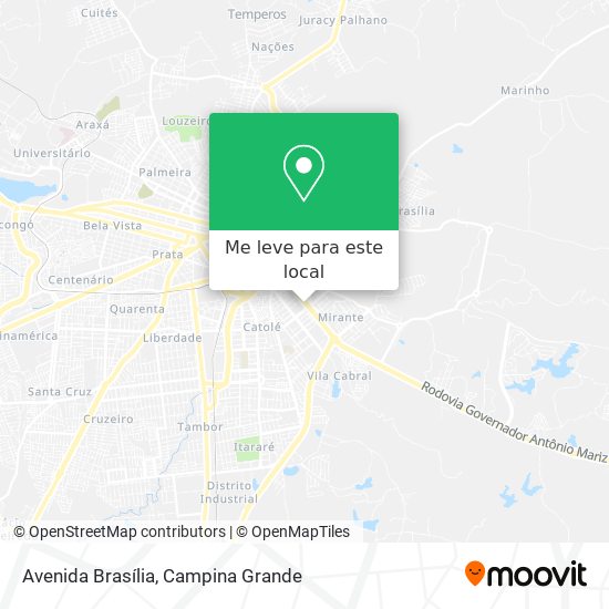 Avenida Brasília mapa