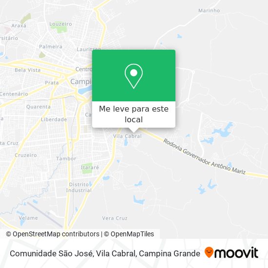Comunidade São José, Vila Cabral mapa