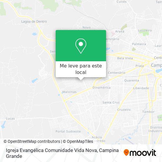 Igreja Evangélica Comunidade Vida Nova mapa