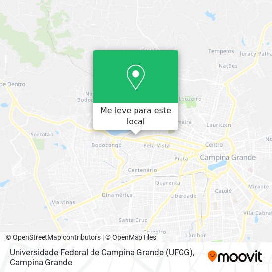 Universidade Federal de Campina Grande (UFCG) mapa