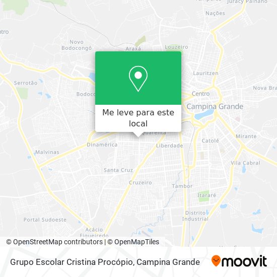 Grupo Escolar Cristina Procópio mapa