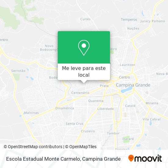 Escola Estadual Monte Carmelo mapa