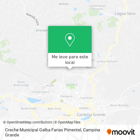 Creche Municipal Galba Farias Pimentel mapa