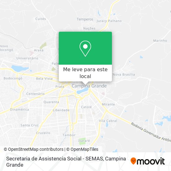 Secretaria de Assistencia Social - SEMAS mapa