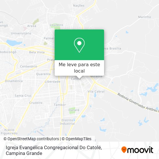 Igreja Evangélica Congregacional Do Catolé mapa