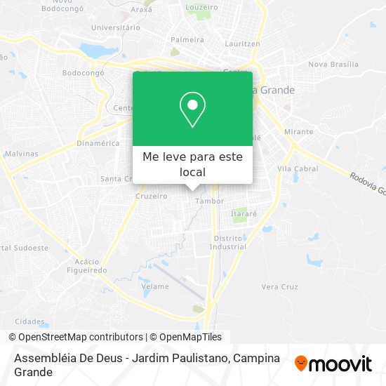 Assembléia De Deus - Jardim Paulistano mapa