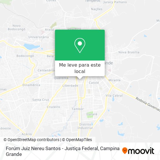 Forúm Juiz Nereu Santos - Justiça Federal mapa