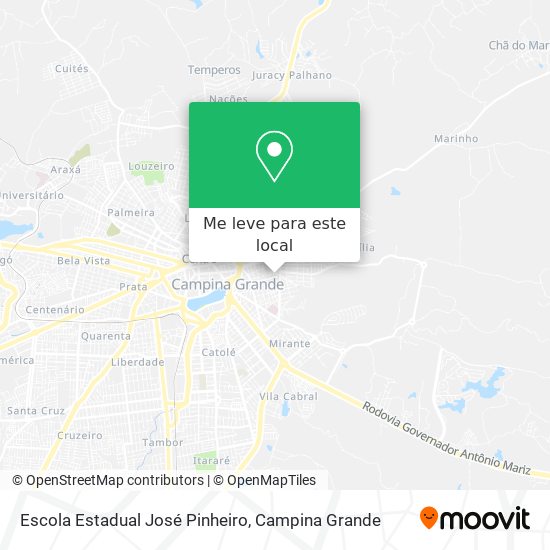 Escola Estadual José Pinheiro mapa