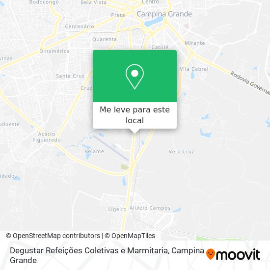 Degustar Refeições Coletivas e Marmitaria mapa