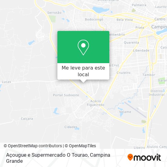 Açougue e Supermercado O Tourao mapa