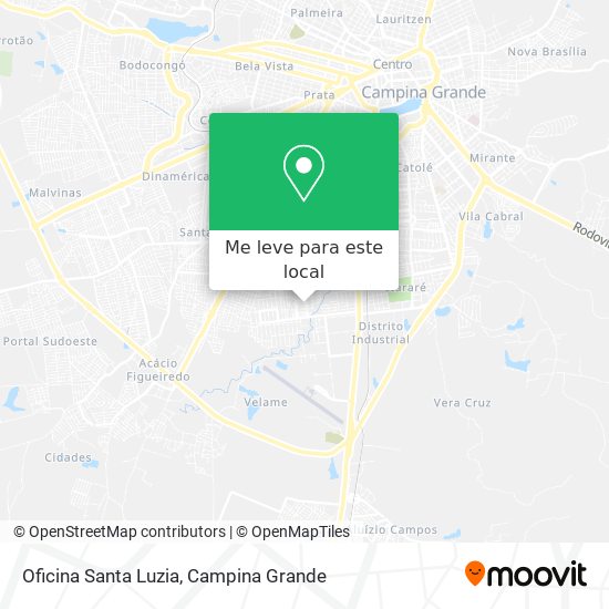 Oficina Santa Luzia mapa