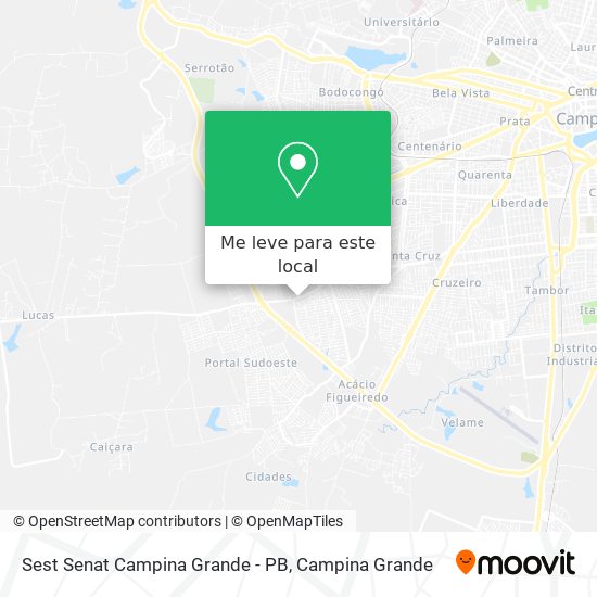 Sest Senat Campina Grande - PB mapa