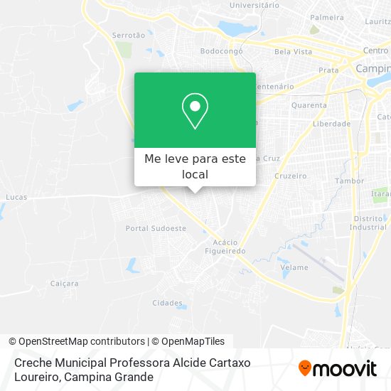 Creche Municipal Professora Alcide Cartaxo Loureiro mapa