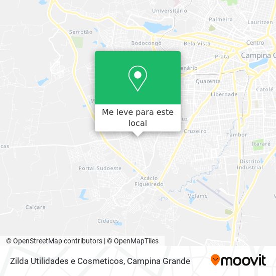 Zilda Utilidades e Cosmeticos mapa