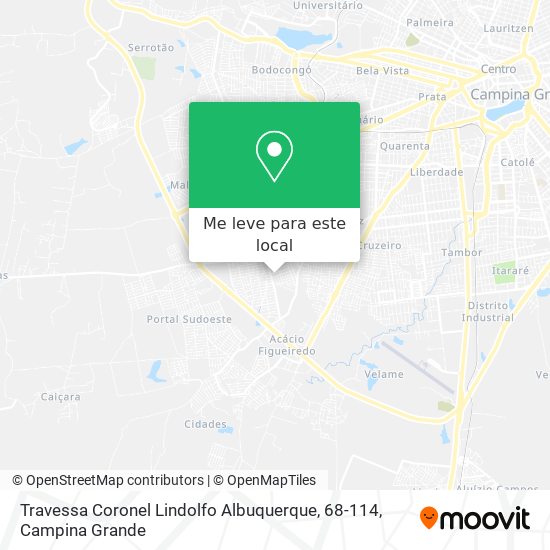 Travessa Coronel Lindolfo Albuquerque, 68-114 mapa