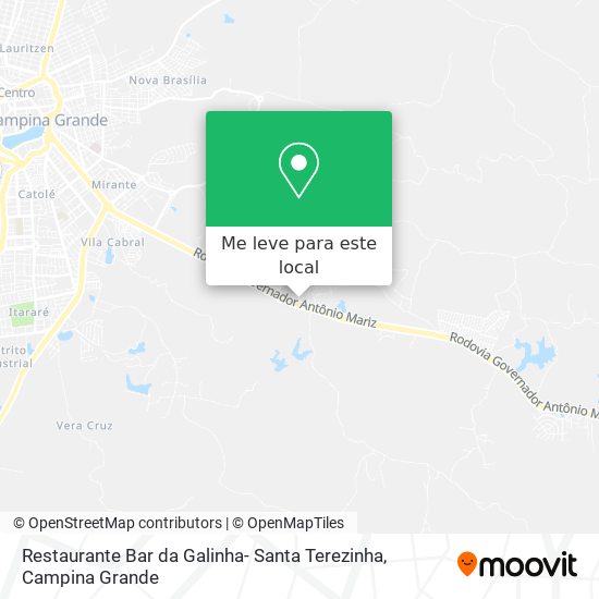 Restaurante Bar da Galinha- Santa Terezinha mapa