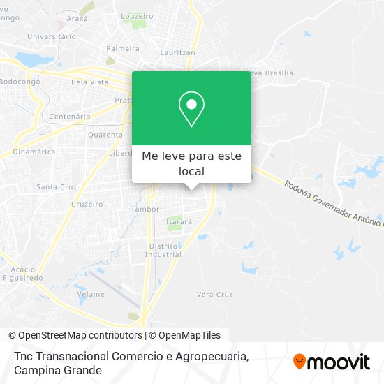 Tnc Transnacional Comercio e Agropecuaria mapa