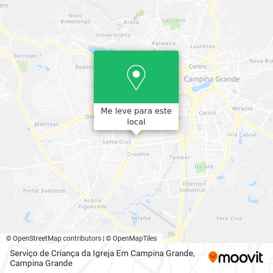 Serviço de Criança da Igreja Em Campina Grande mapa