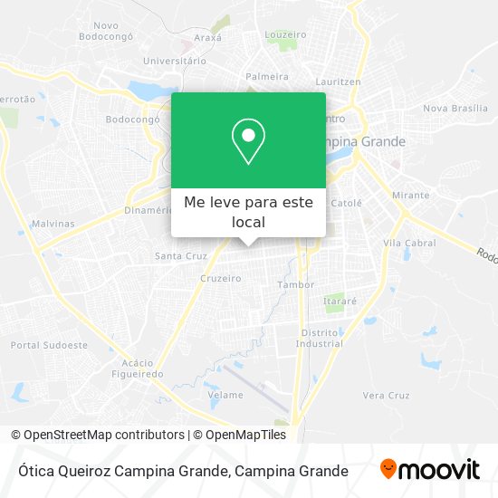 Ótica Queiroz Campina Grande mapa