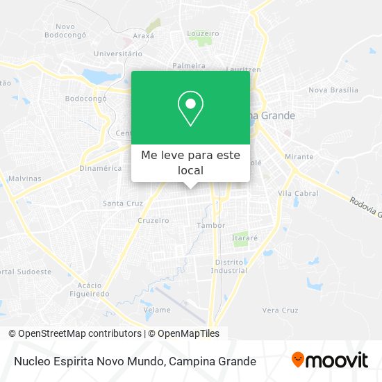 Nucleo Espirita Novo Mundo mapa