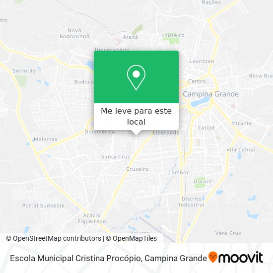 Escola Municipal Cristina Procópio mapa