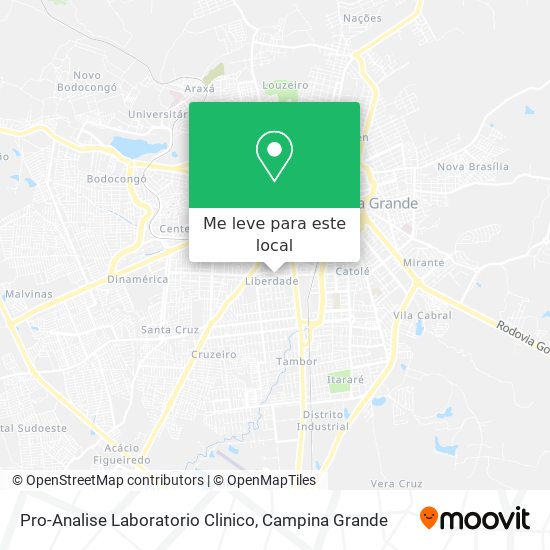 Pro-Analise Laboratorio Clinico mapa