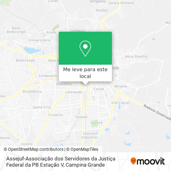 Assejuf-Associação dos Servidores da Justiça Federal da PB Estação V mapa