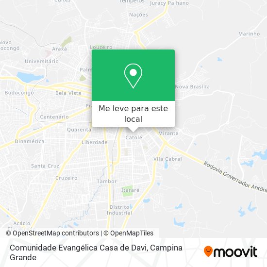 Comunidade Evangélica Casa de Davi mapa