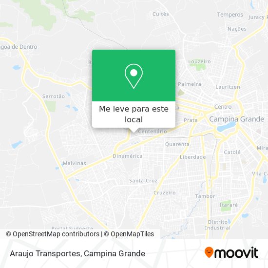 Araujo Transportes mapa