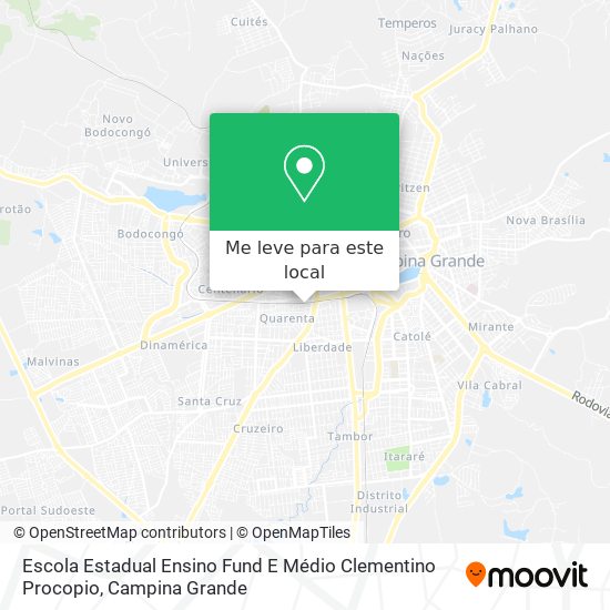 Escola Estadual Ensino Fund E Médio Clementino Procopio mapa