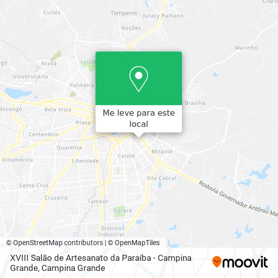 XVIII Salão de Artesanato da Paraíba - Campina Grande mapa