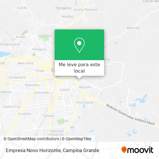 Empresa Novo Horizonte mapa