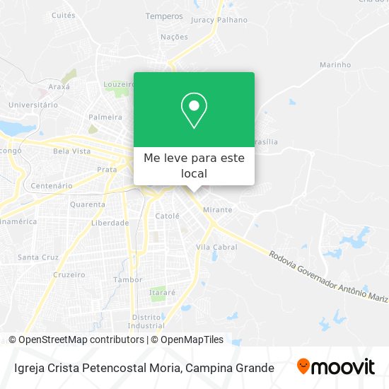 Igreja Crista Petencostal Moria mapa