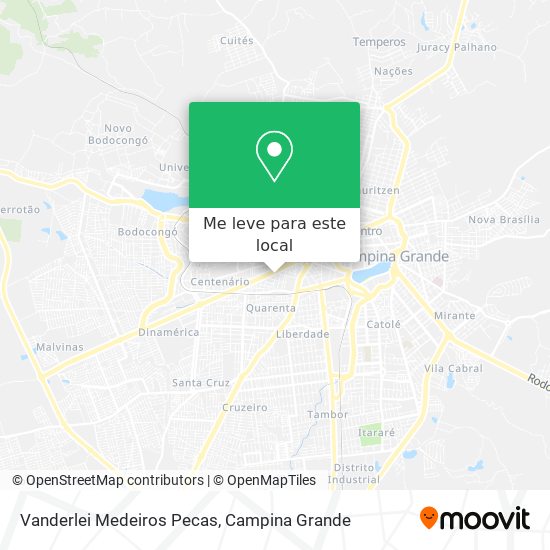 Vanderlei Medeiros Pecas mapa