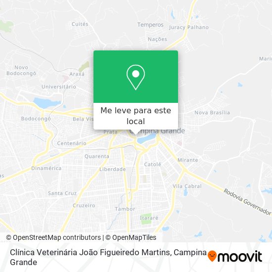 Clínica Veterinária João Figueiredo Martins mapa