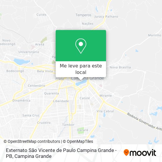 Externato São Vicente de Paulo Campina Grande -PB mapa