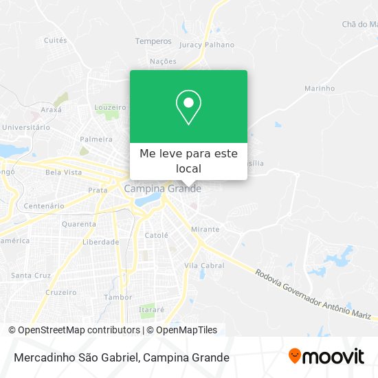 Mercadinho São Gabriel mapa