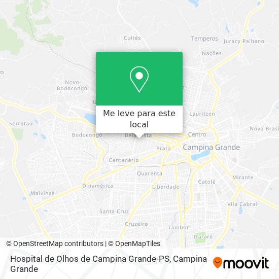 Hospital de Olhos de Campina Grande-PS mapa