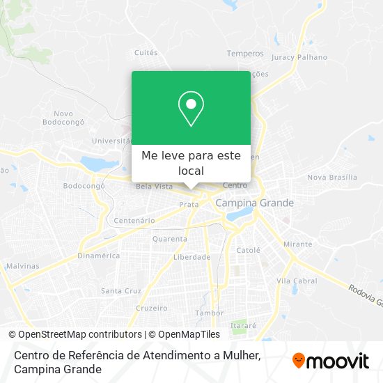 Centro de Referência de Atendimento a Mulher mapa