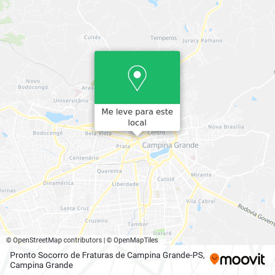 Pronto Socorro de Fraturas de Campina Grande-PS mapa