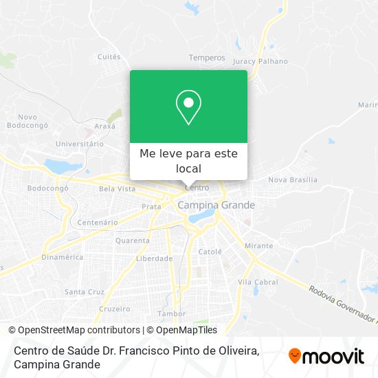 Centro de Saúde Dr. Francisco Pinto de Oliveira mapa