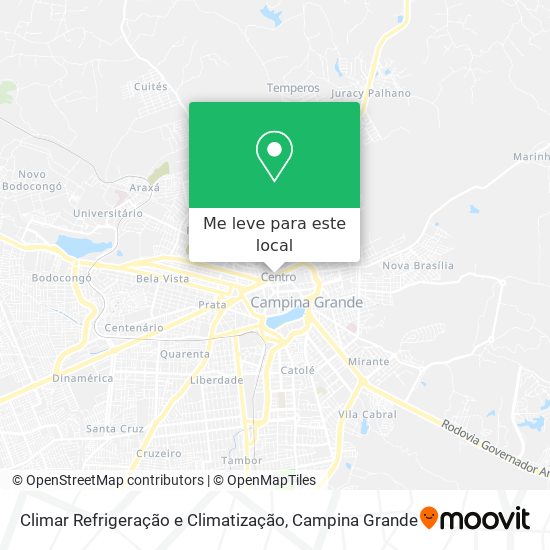 Climar Refrigeração e Climatização mapa