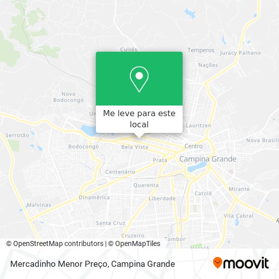 Mercadinho Menor Preço mapa